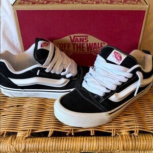 Vans Kids Black and White Old Skool Skate Sneakers